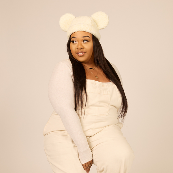 Mickey Sherpa Beanie Cream