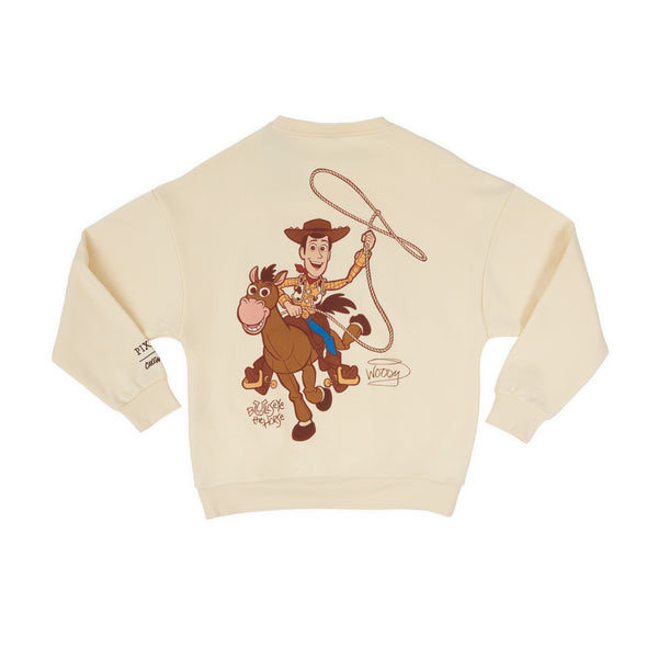 Toy Story Woody's Round Up Drop Sleeve Crewneck