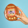 Tamagotchi Glitter Zip Pouch Orange