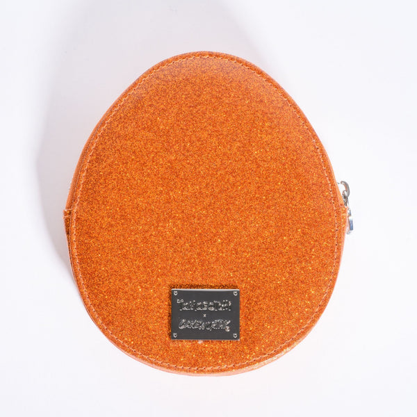 Tamagotchi Glitter Zip Pouch Orange
