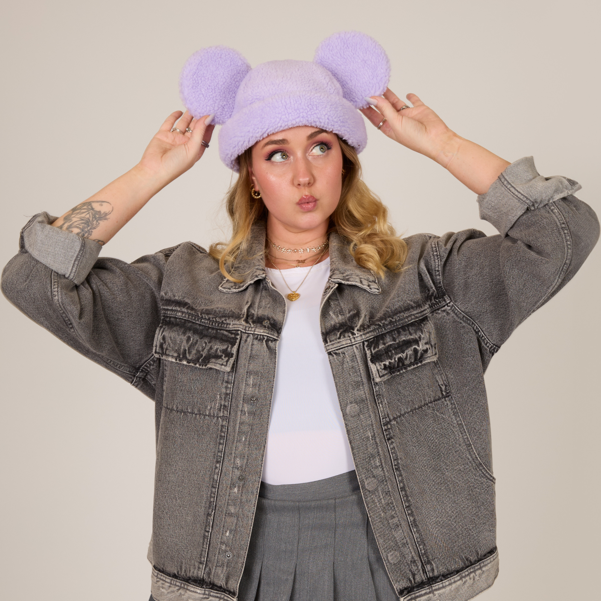Mickey Sherpa Beanie Lavender – Cakeworthy