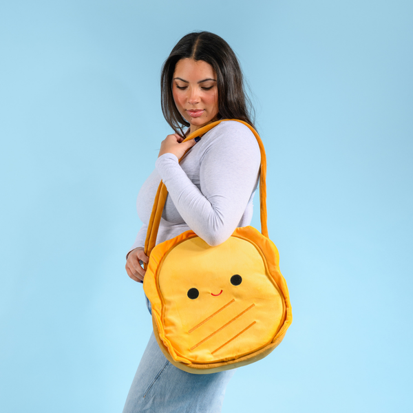 Squishmallows Lil Gouda Plush Tote Bag