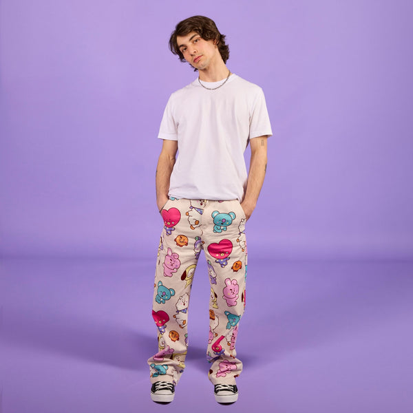 BT21 The Journey Wide Leg Twill Pant