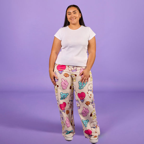BT21 The Journey Wide Leg Twill Pant