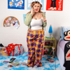 Paul Frank Plaid Wide Leg Pants