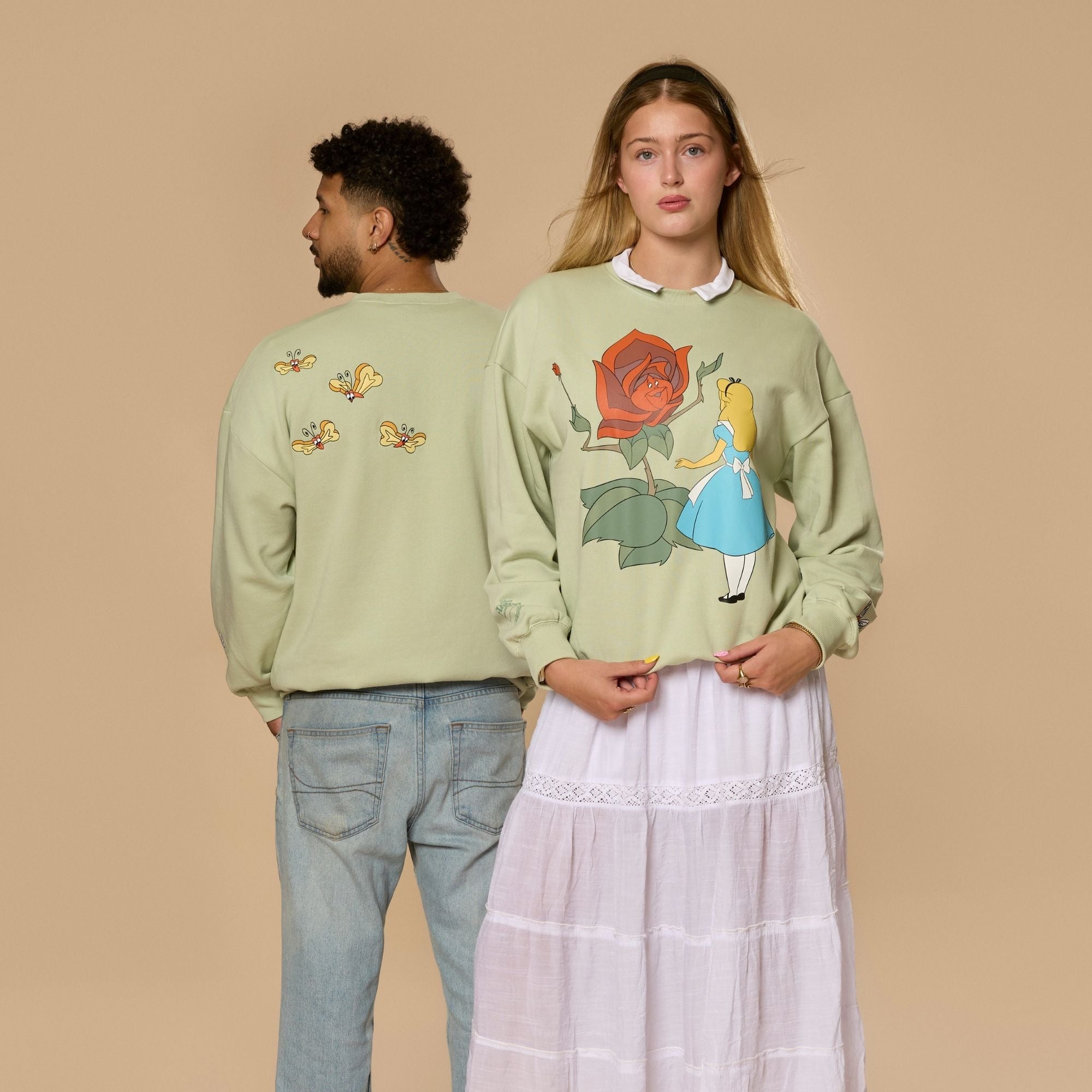 Alice in Wonderland Embroidered Crewneck – Cakeworthy