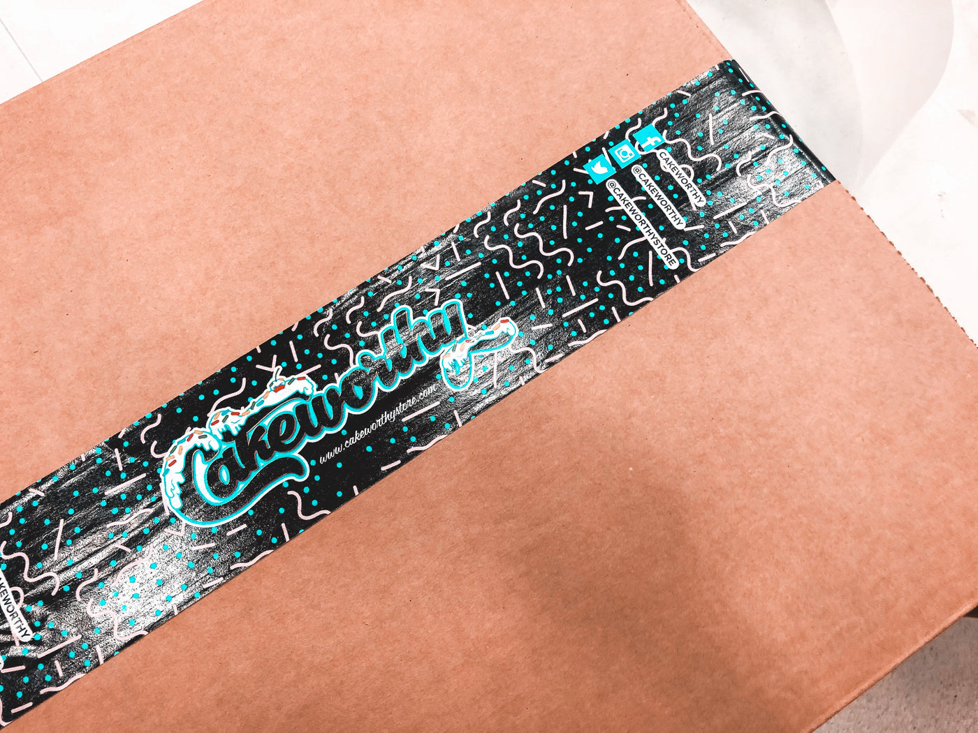 Inside Cakeworthy's Packaging- Sticker Mule