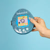 Tamagotchi Glitter Zip Pouch Blue