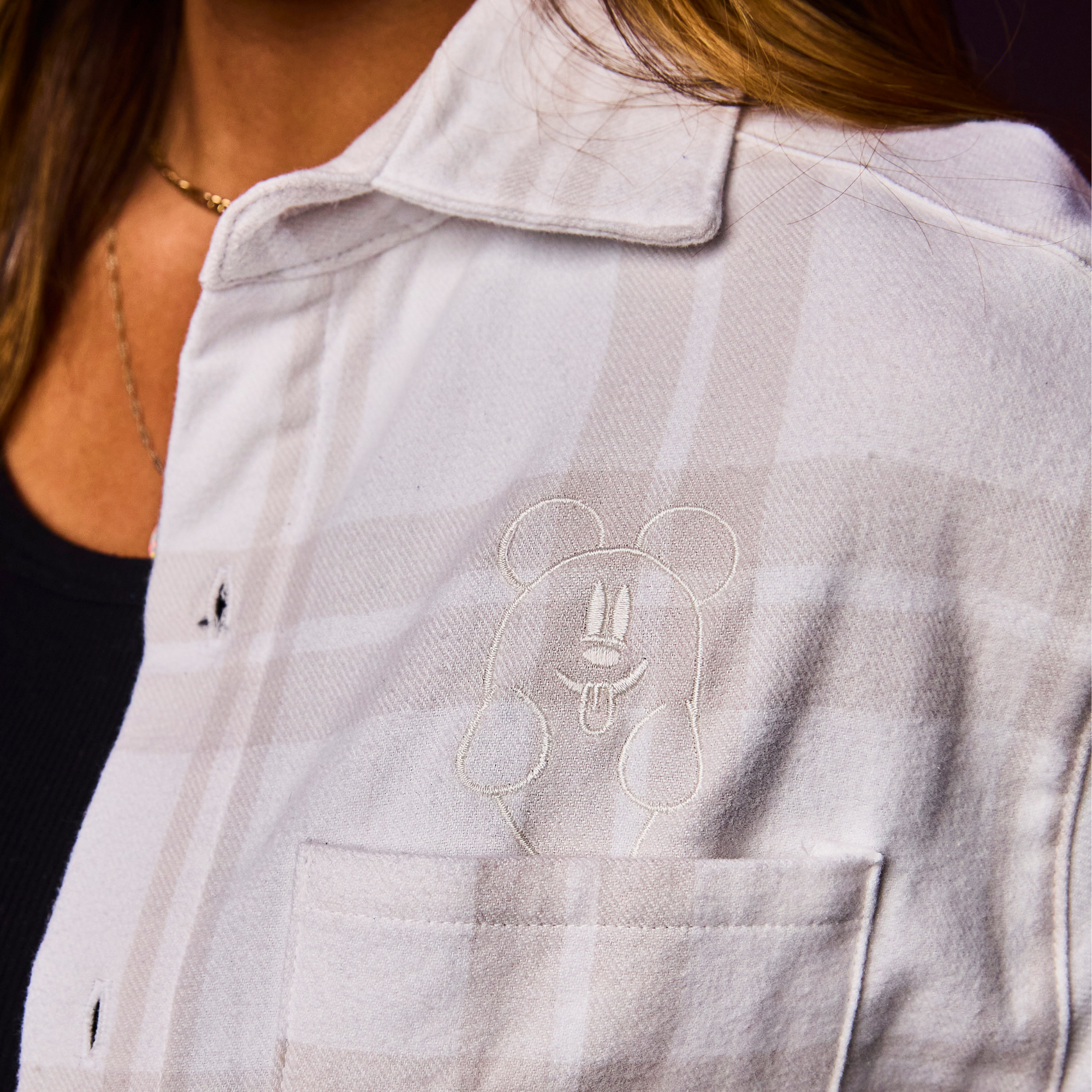 Mickey Glow In The Dark Ghost Flannel