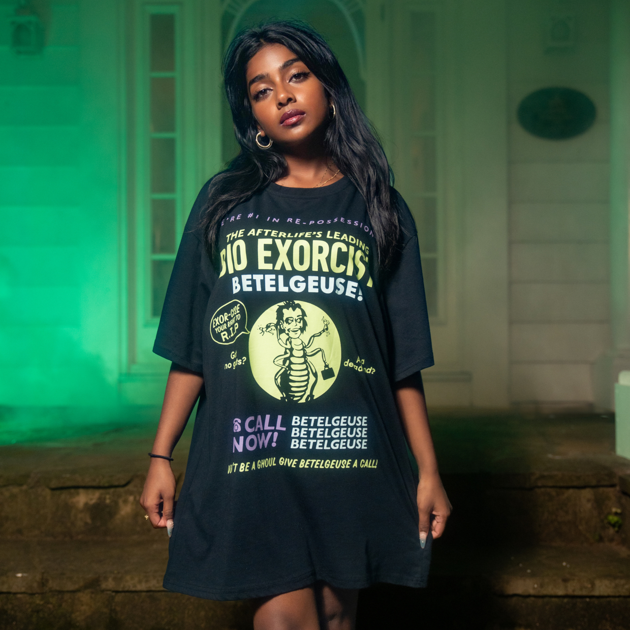 Dark green t shirt dress online