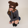 Mickey Sherpa Beanie Chocolate