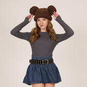 Mickey Sherpa Beanie Chocolate