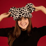 Dalmatian Print Mickey Sherpa Beanie