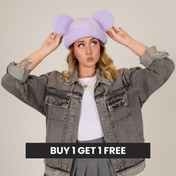 Mickey Sherpa Beanie Lavender