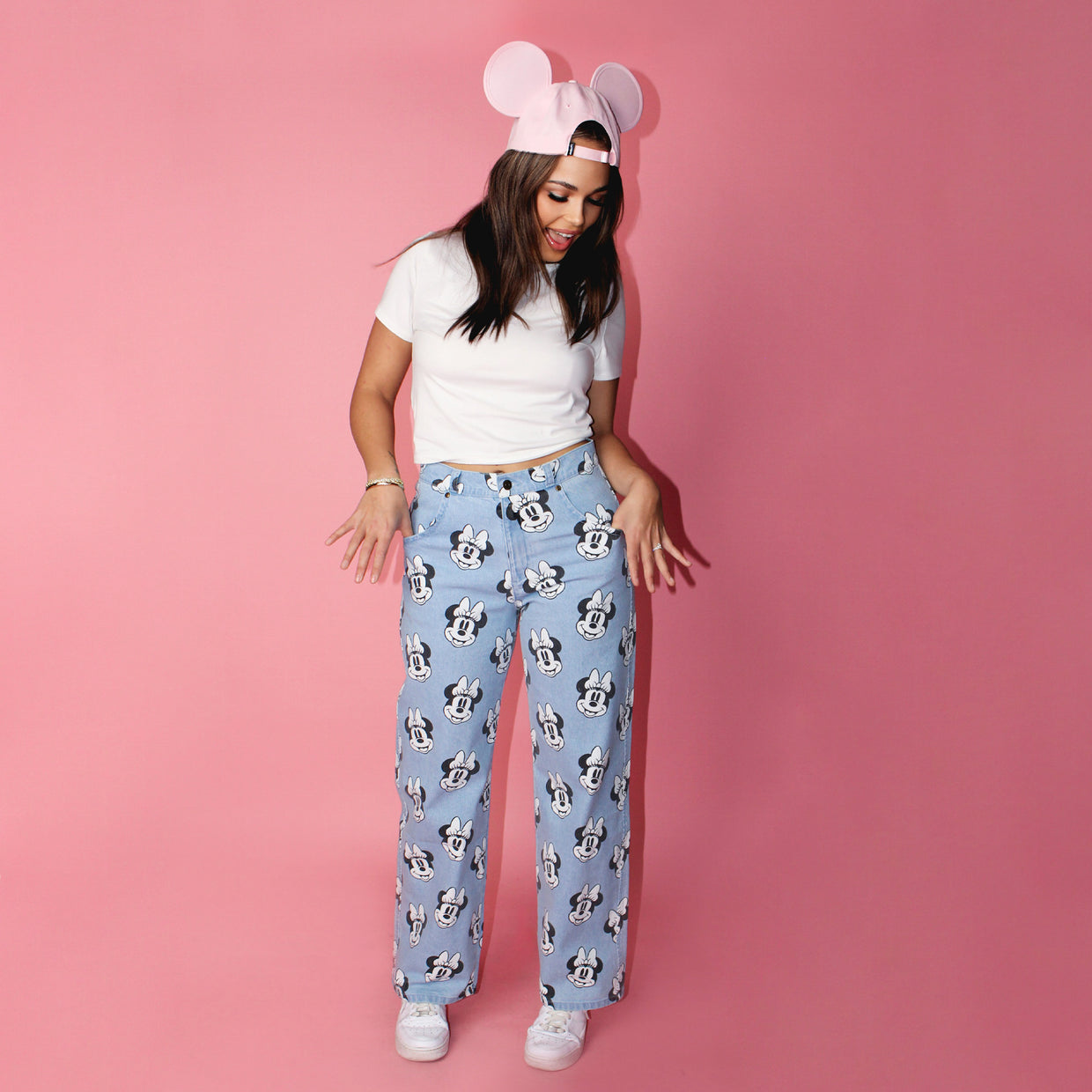 Minnie Mouse Printed Denim Jeans - Cakeworthy