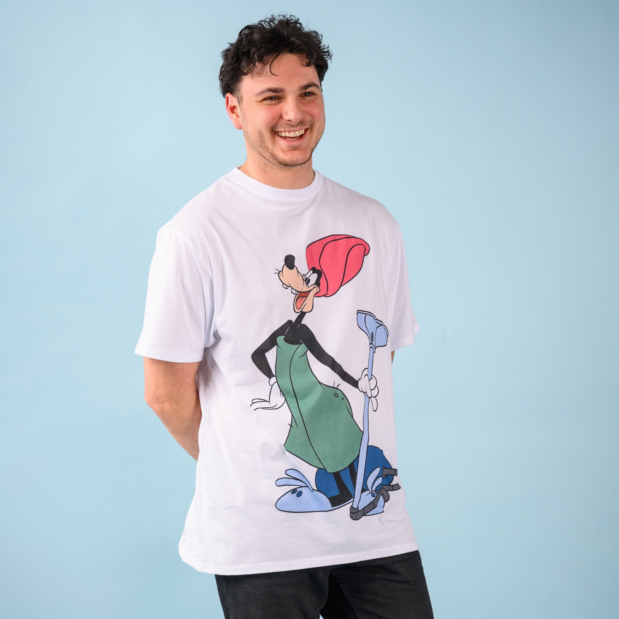 Goofy Movie T-Shirt Dress L / White Goofy Movie T-Shirt Dress L / White