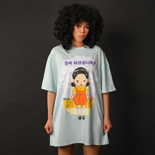 Young-Hee Chibi T-Shirt Dress - Cakeworthy