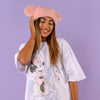 Pink Minnie Mouse Sherpa Beanie