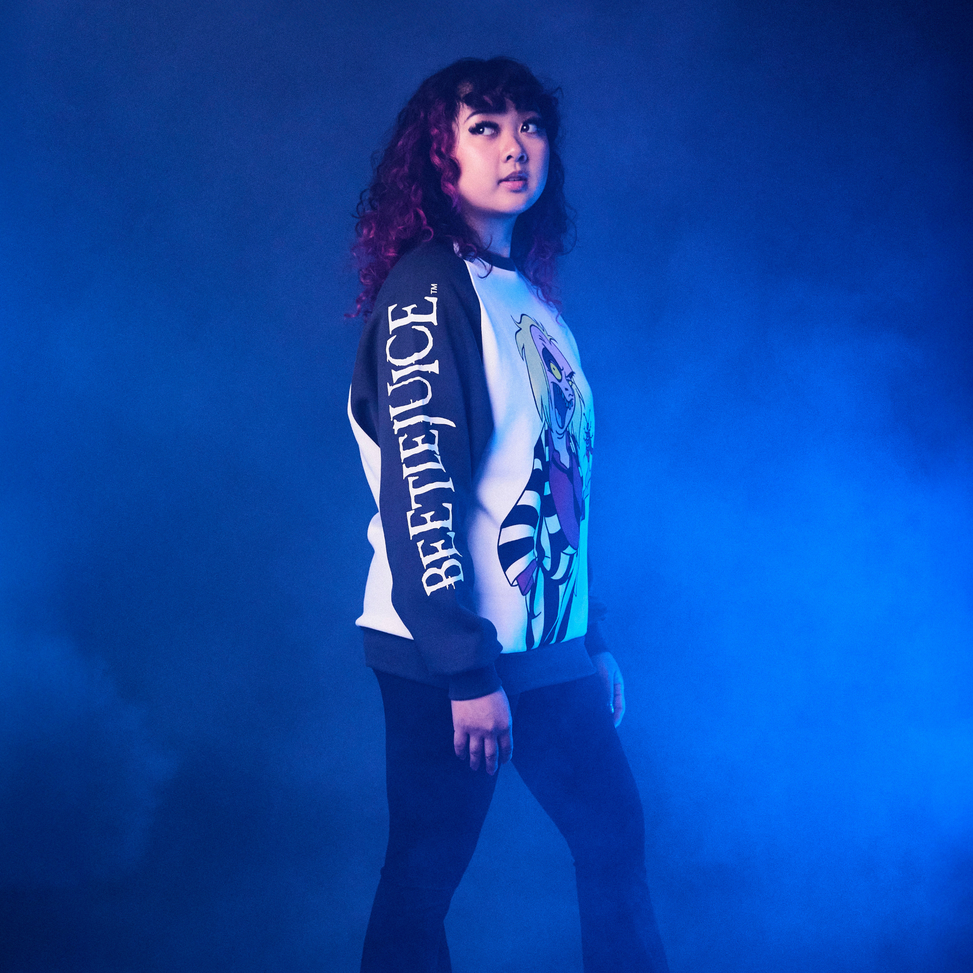 Beetlejuice Retro Raglan Sweater