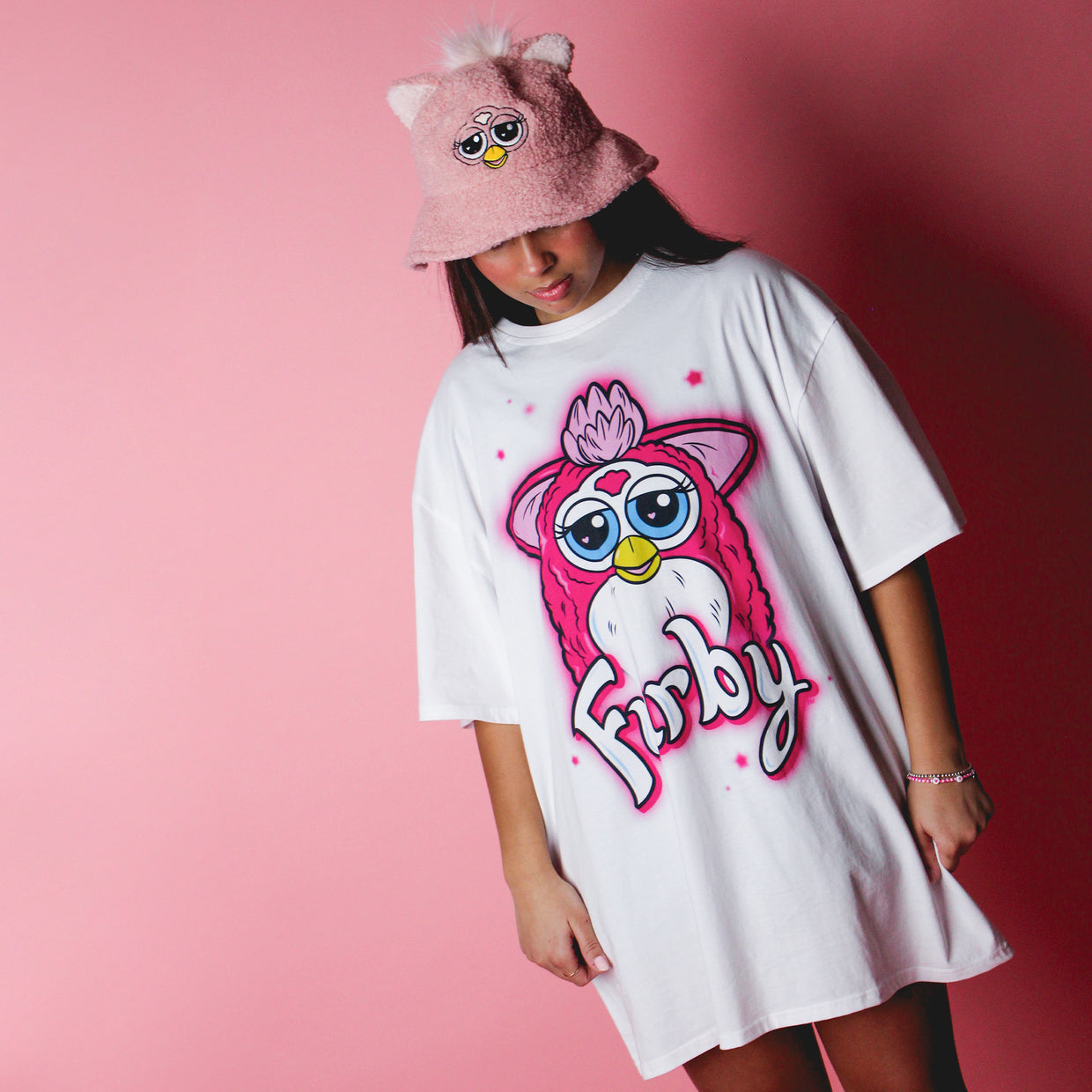 Furby Airbrush T-Shirt Dress