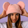 Pink Minnie Mouse Sherpa Beanie