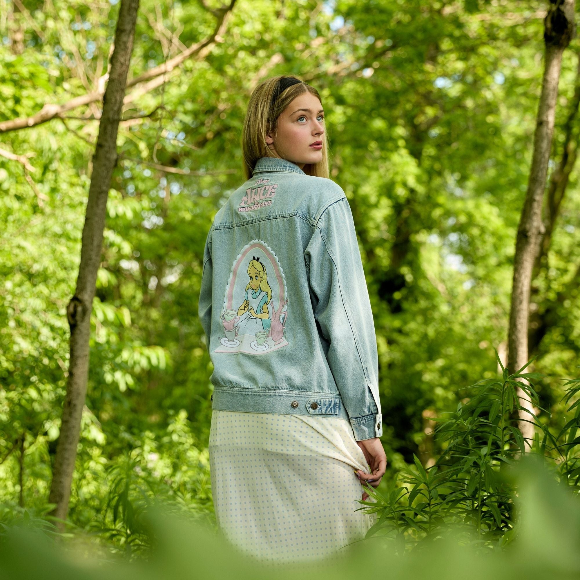 Alice in Wonderland Anniversary Denim Jacket