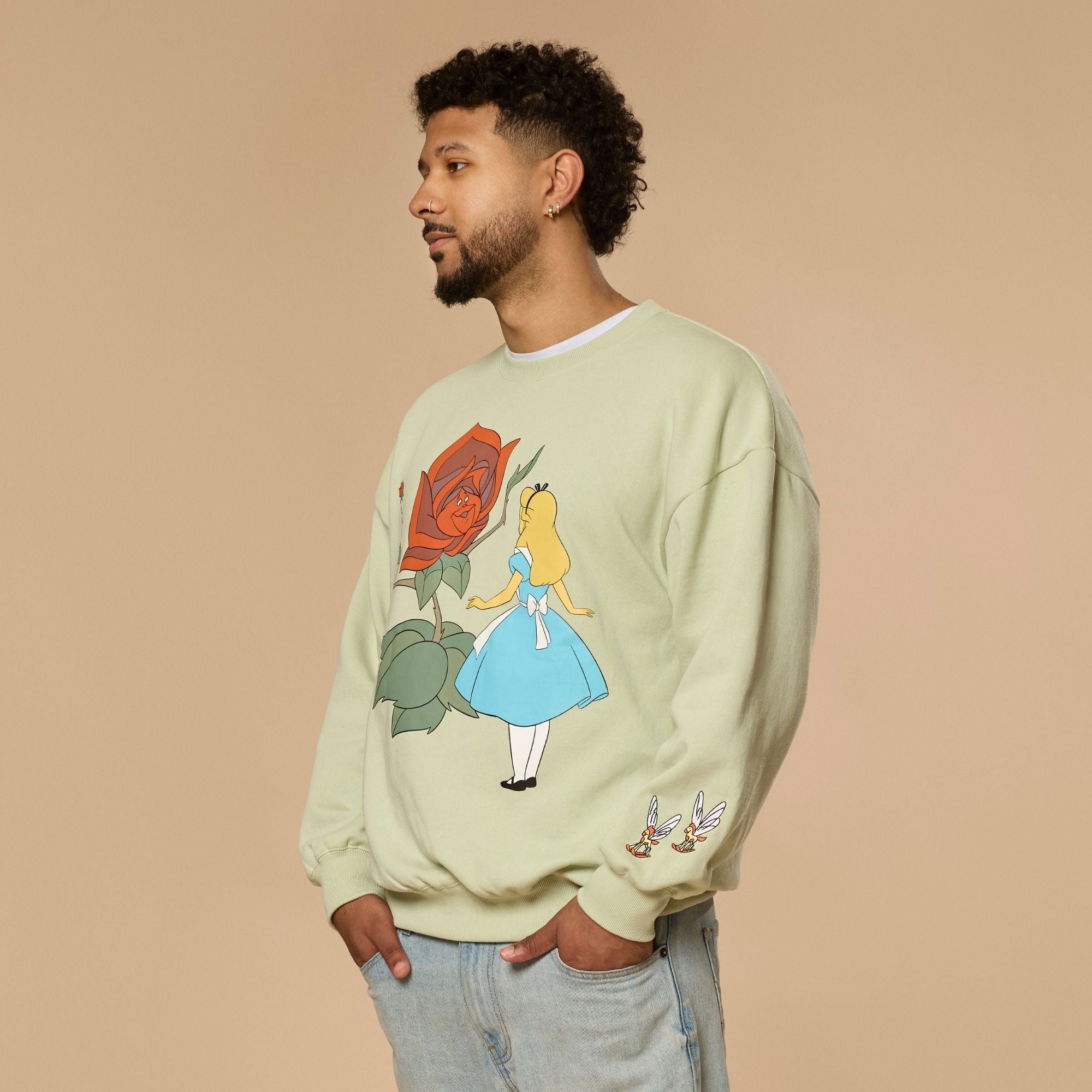 Alice in Wonderland Embroidered Crewneck