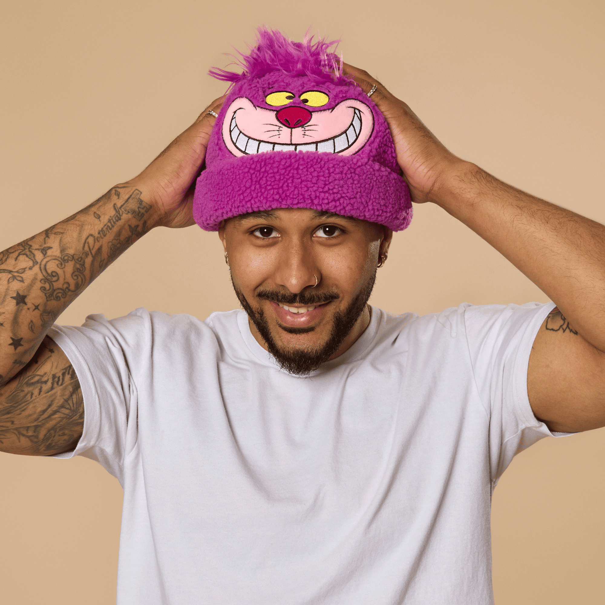 Alice in Wonderland Cheshire Cat Sherpa Beanie