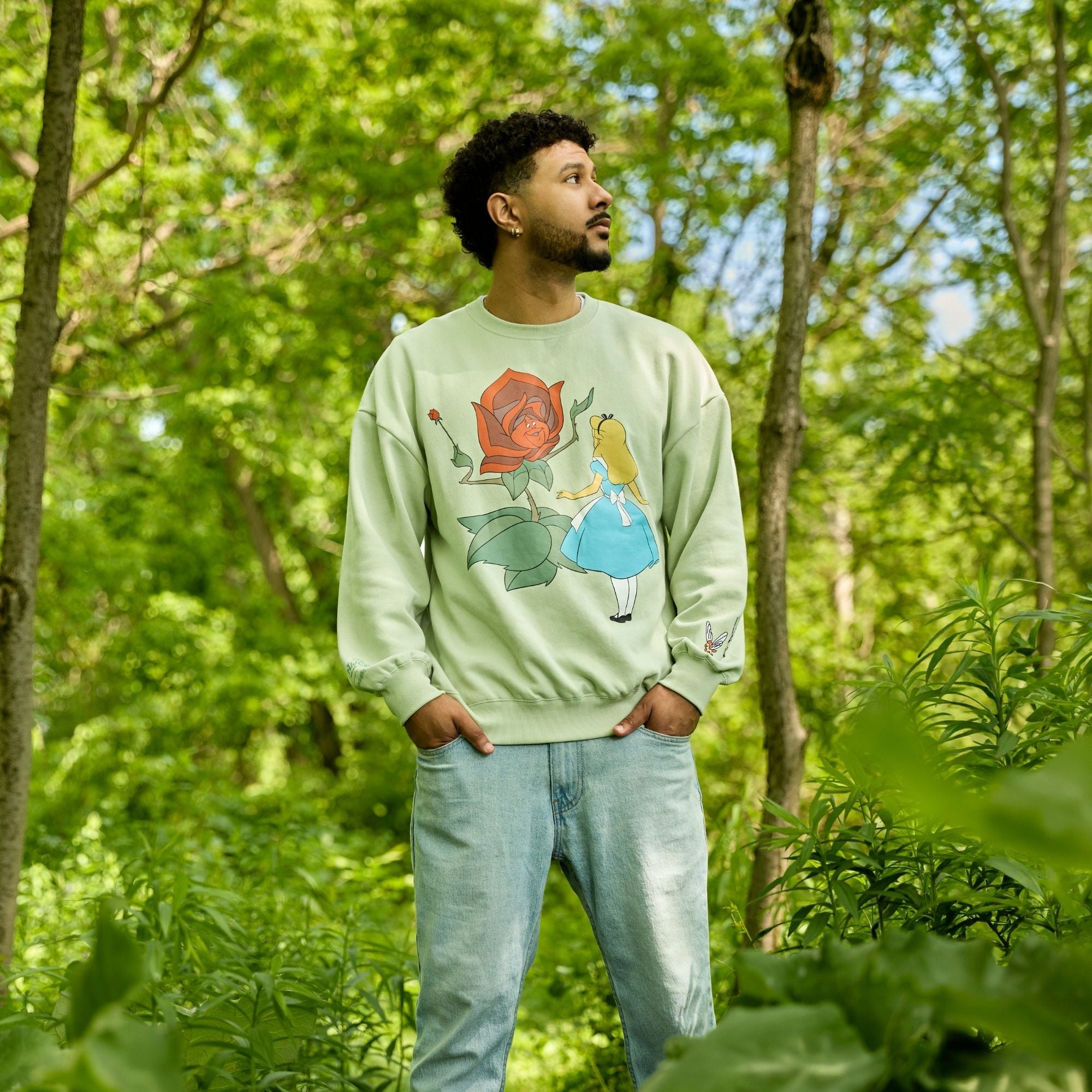 Alice in Wonderland Embroidered Crewneck