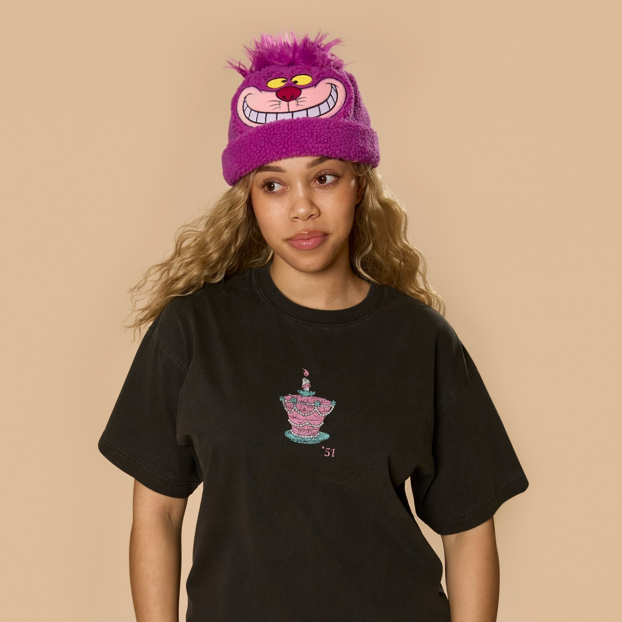 Alice in Wonderland Cheshire Cat Sherpa Beanie