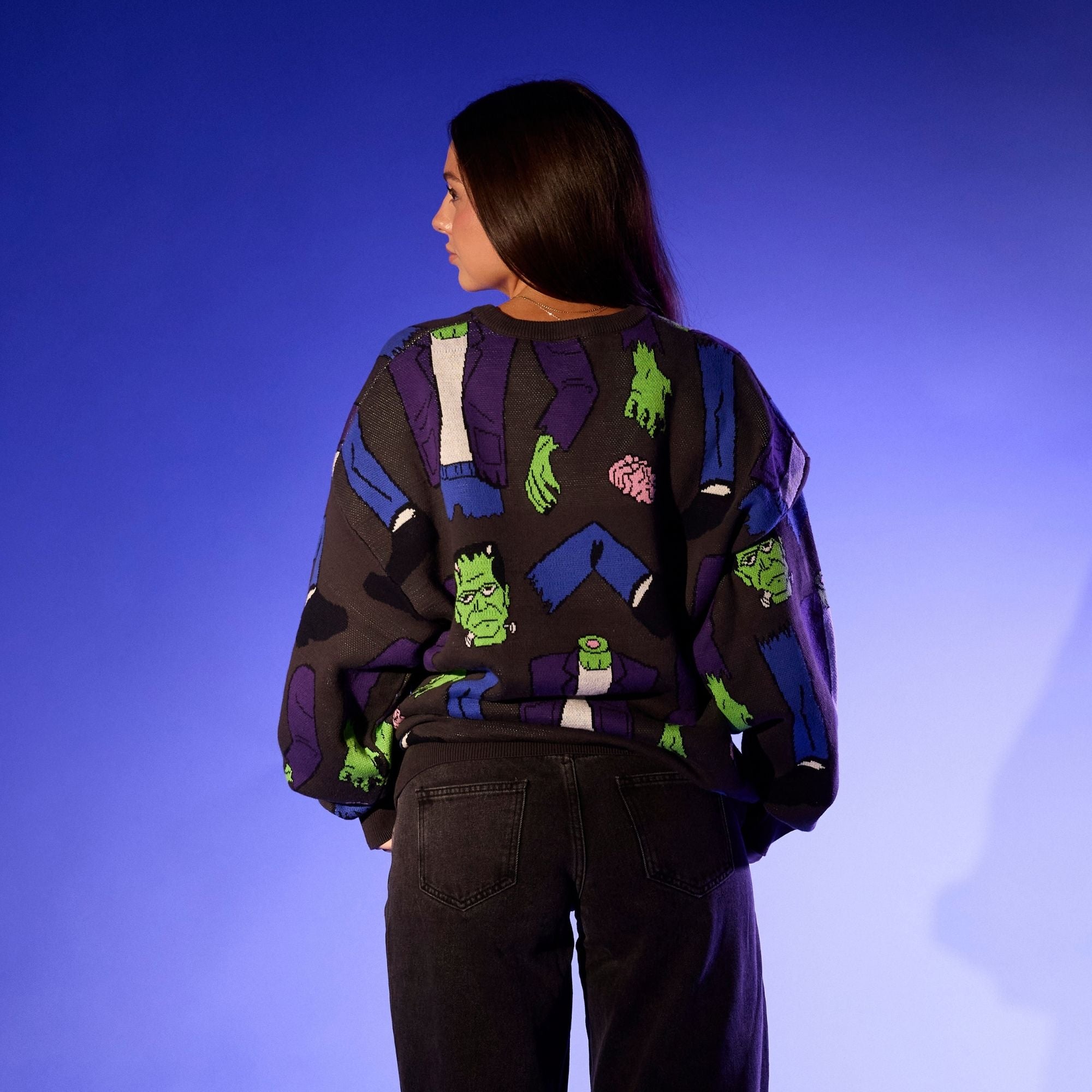Universal Monsters Frankenstein Parts Knit Sweater