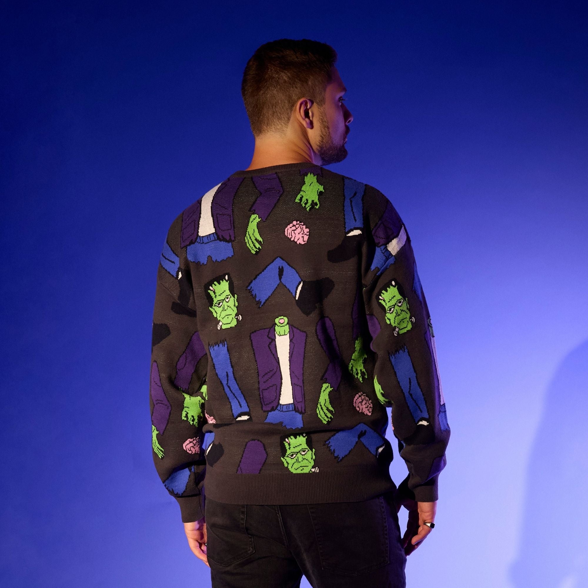 Universal Monsters Frankenstein Parts Knit Sweater