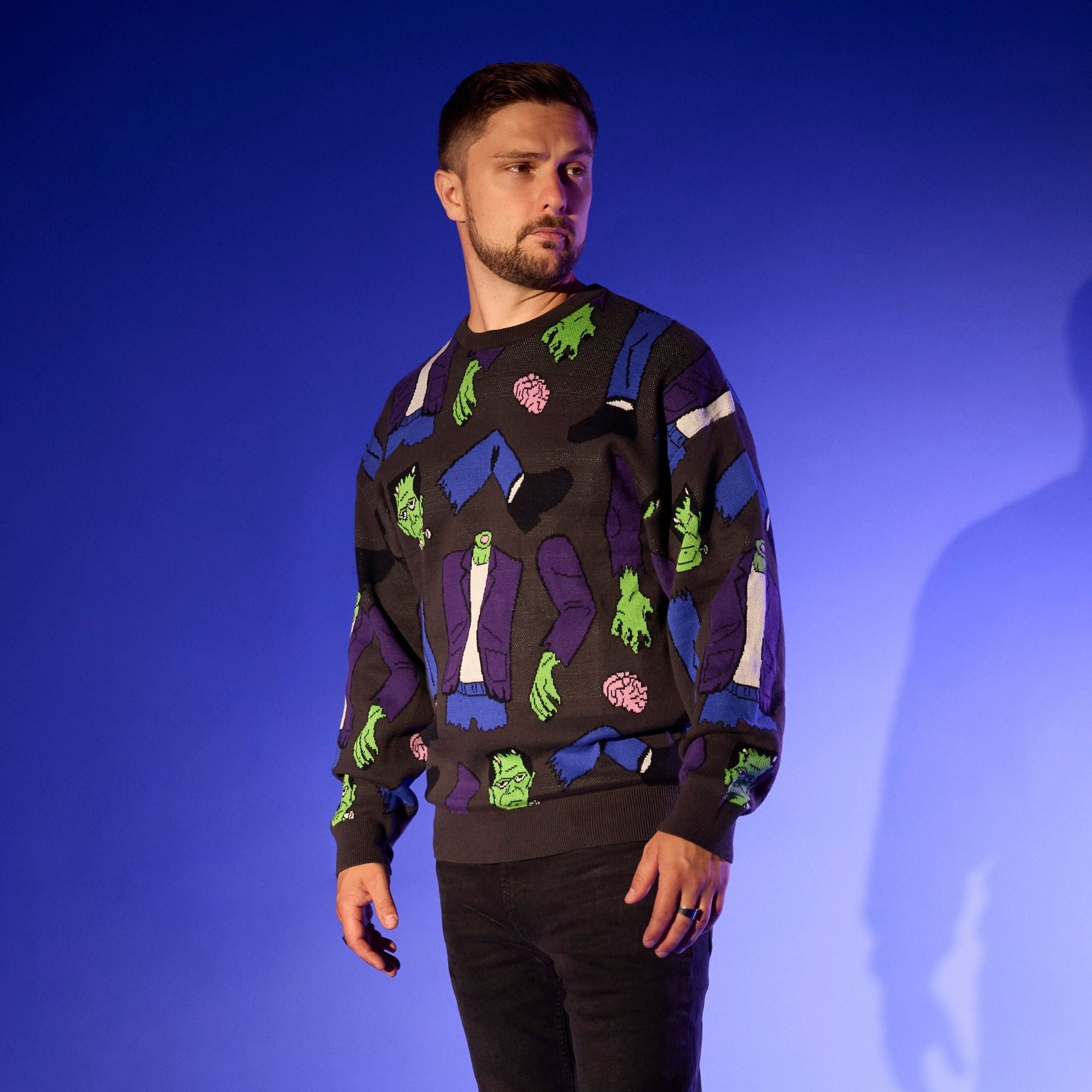 Universal Monsters Frankenstein Parts Knit Sweater