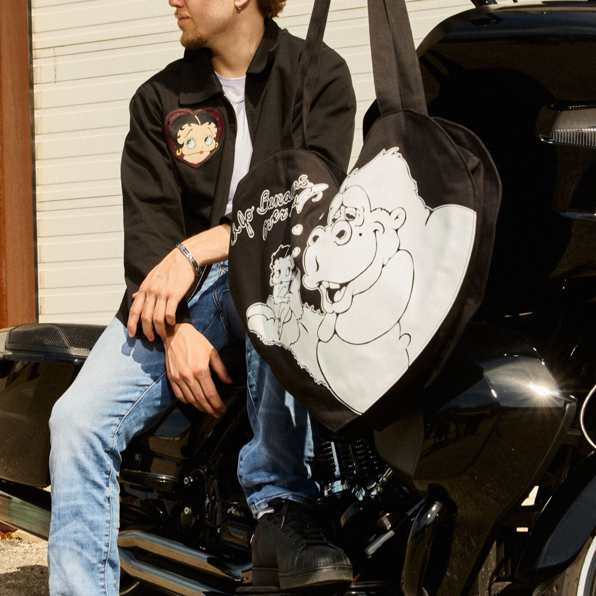 Betty Boop Heart Tote Bag