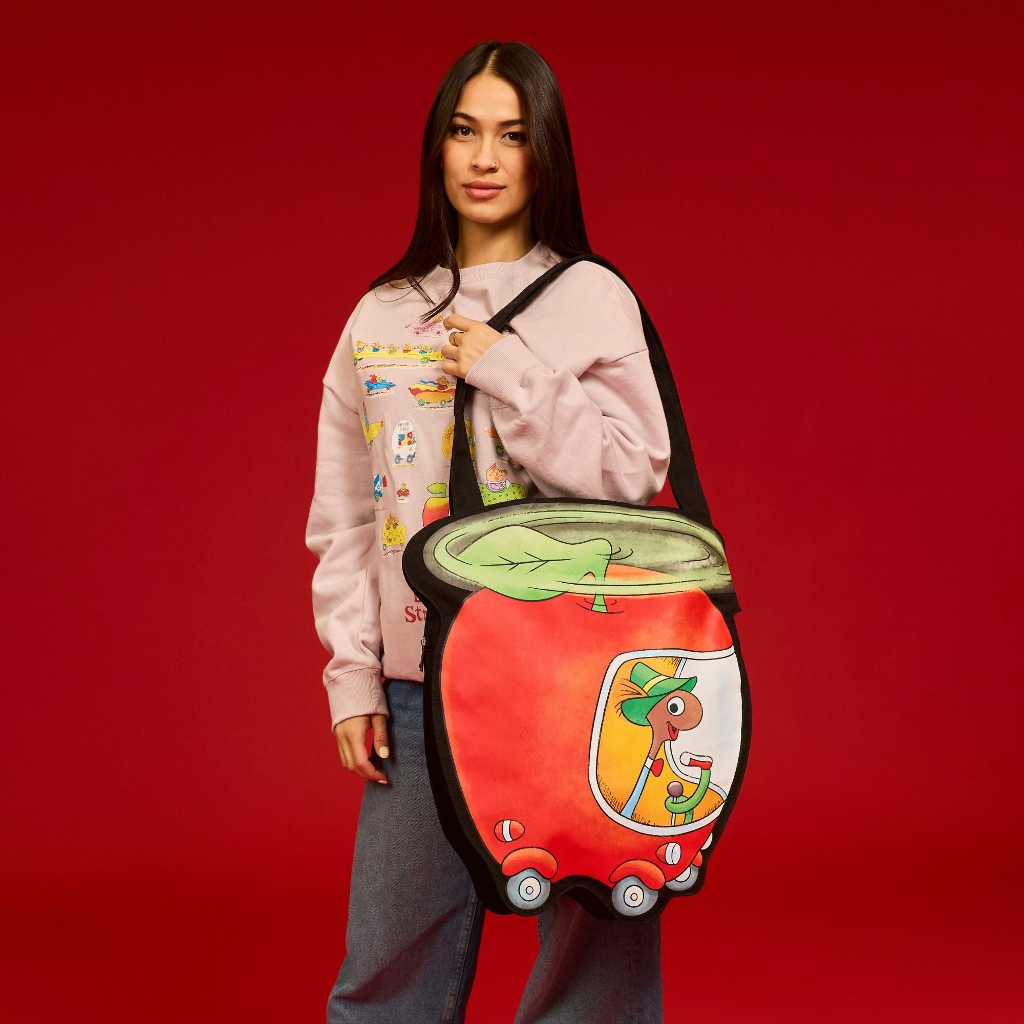 Richard Scarry's Busy World Lowly Worm Oversized Tote Bag