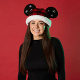 Mickey Mouse Plaid Holiday Sherpa Beanie