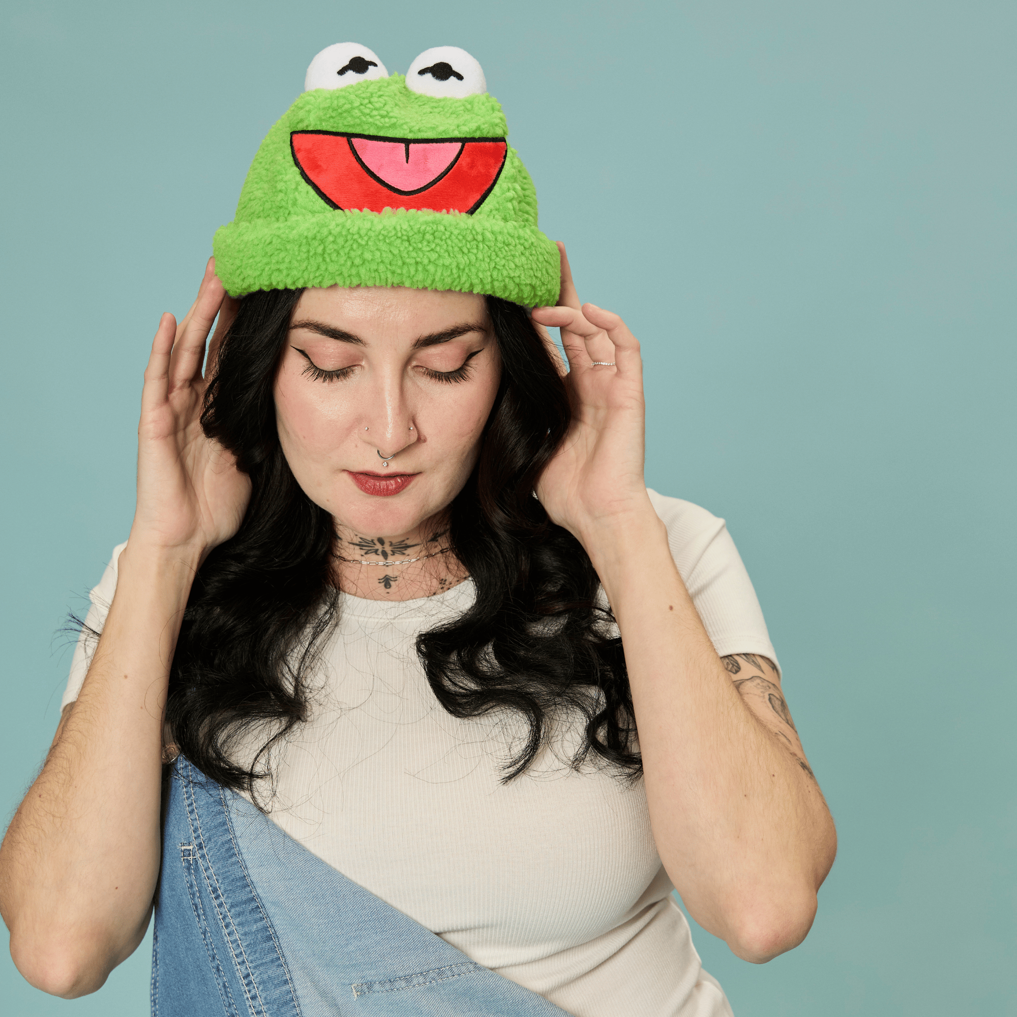 The Muppets Kermit the Frog Sherpa Beanie