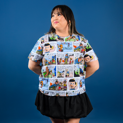 Pinocchio Comic AOP T-Shirt – Cakeworthy