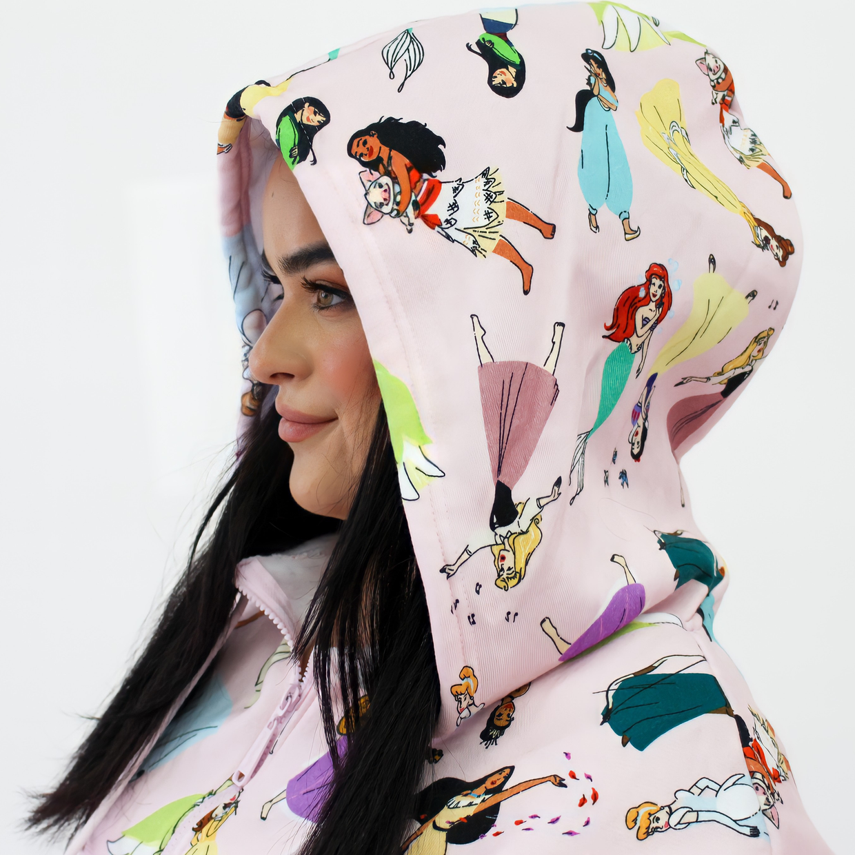 Disney princess zip up 2025 hoodie